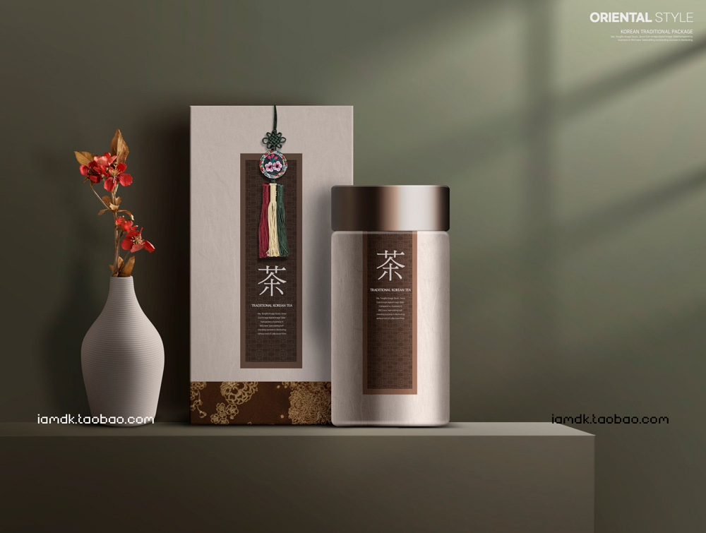 12款中式中国风茶叶白酒包装展板海报设计PSD模板源文件素材 Chinese Style Packaging PSD Template_img_2