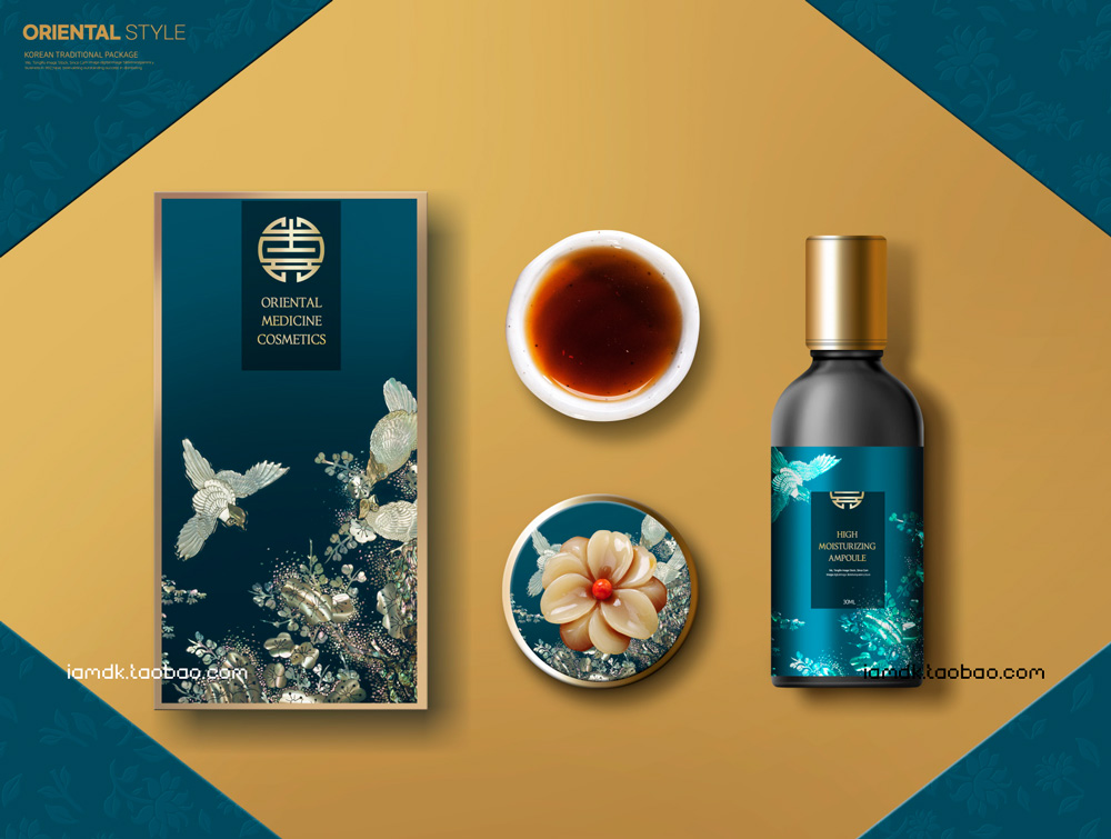 12款中式中国风茶叶白酒包装展板海报设计PSD模板源文件素材 Chinese Style Packaging PSD Template_img_2