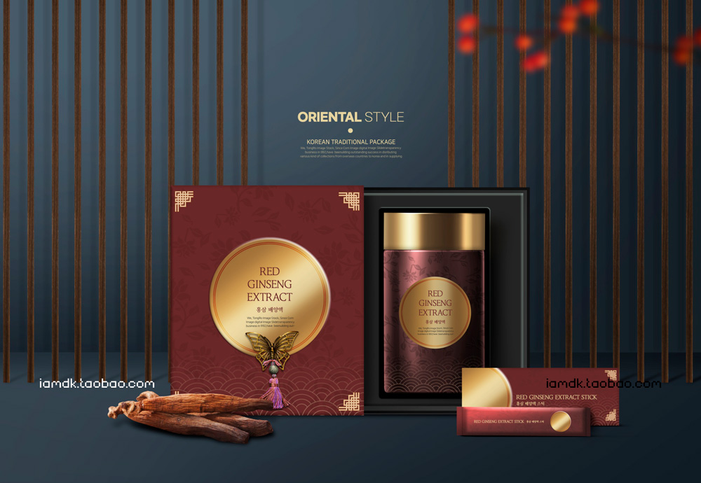 12款中式中国风茶叶白酒包装展板海报设计PSD模板源文件素材 Chinese Style Packaging PSD Template_img_2