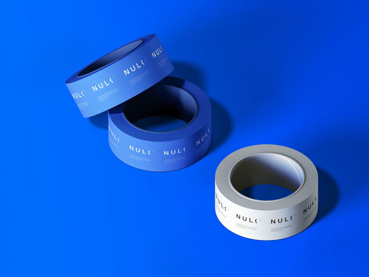 逼真3D胶带Logo图案设计贴图展示样机模板 Masking Tape Mockup_img_3