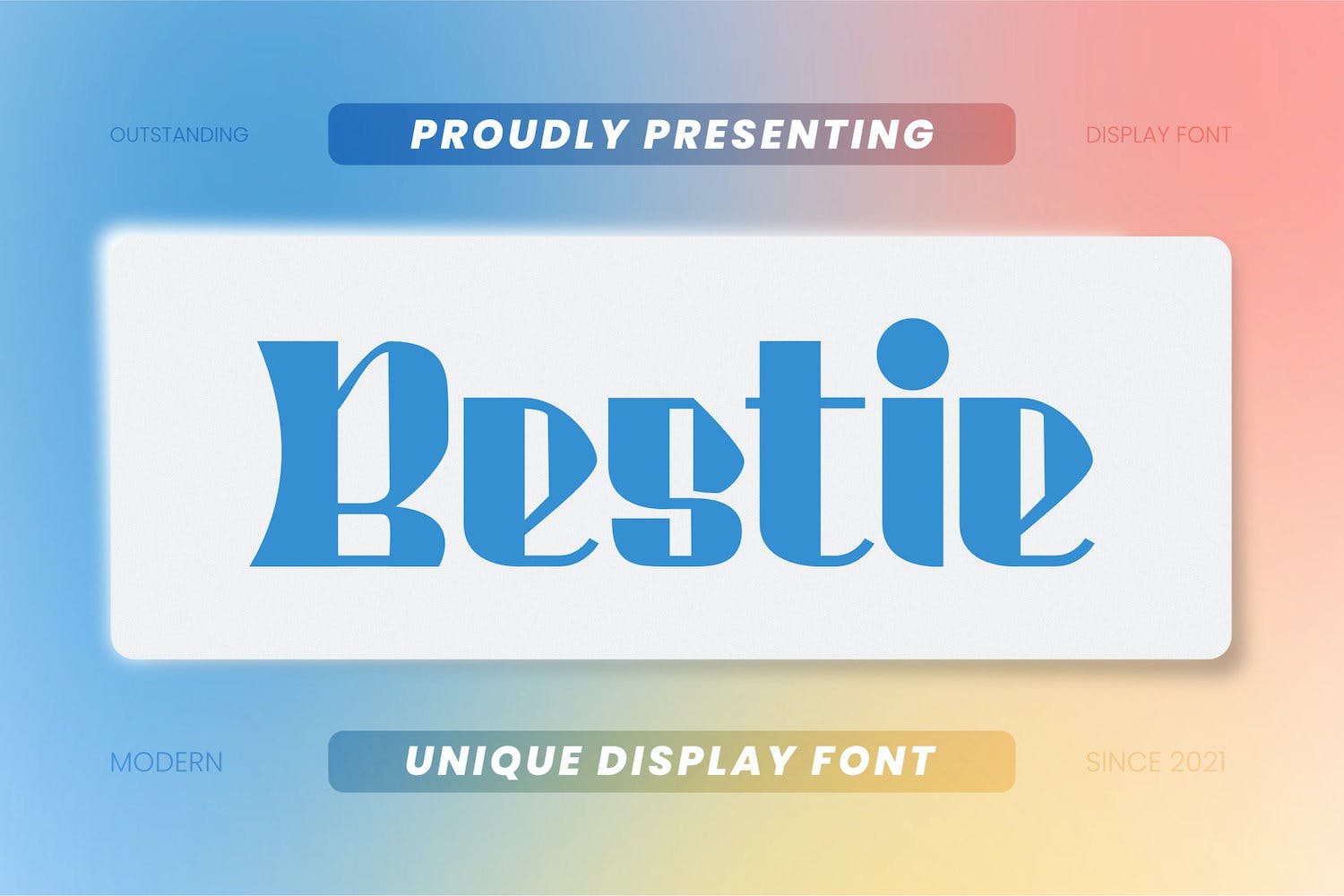 现代奢华品牌包装徽标logo设计无衬线英文字体 Bestie Font_img_2