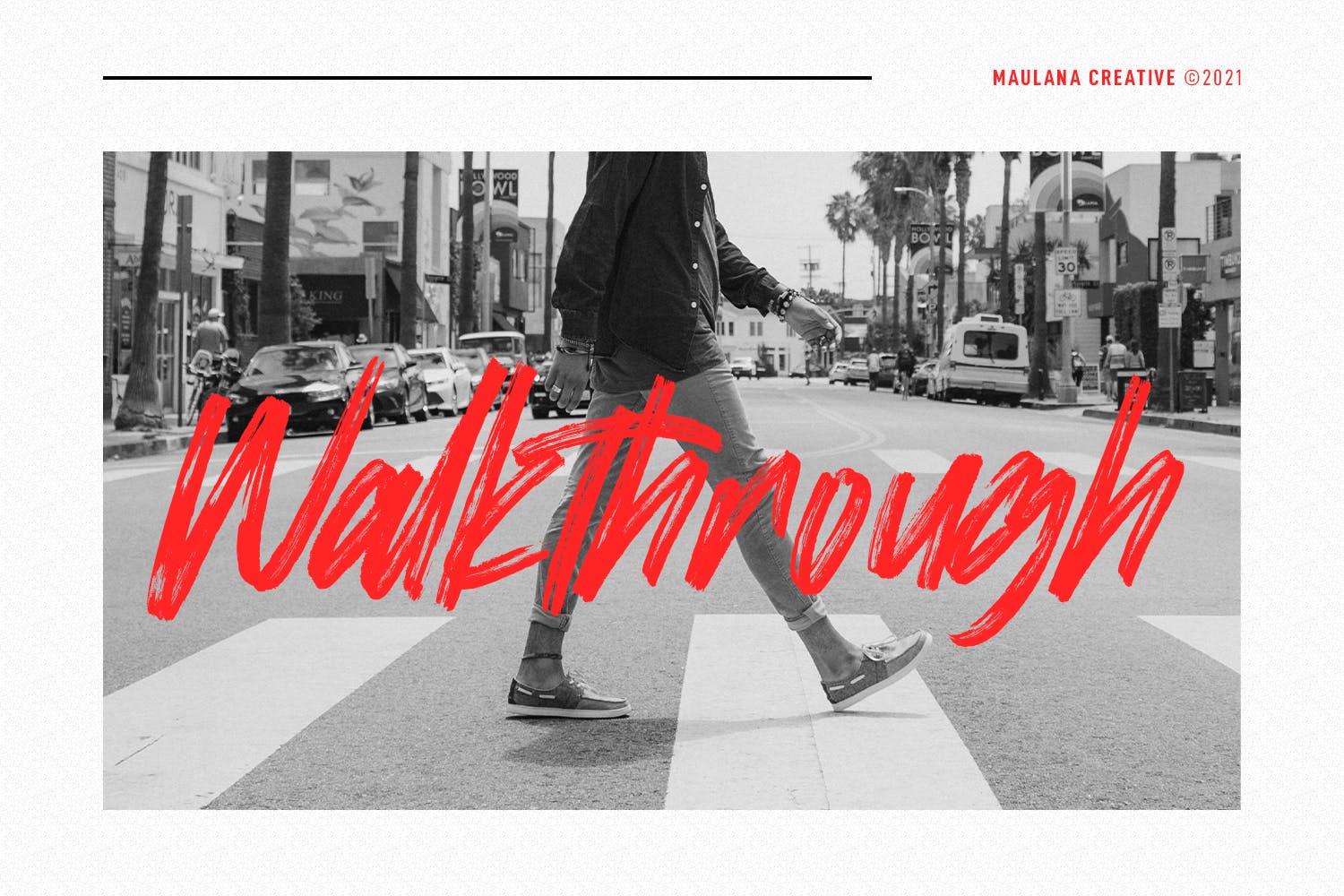 现代复古标题婚礼徽标logo设计手写英文字体 Street Walks Brush Script Font_img_2