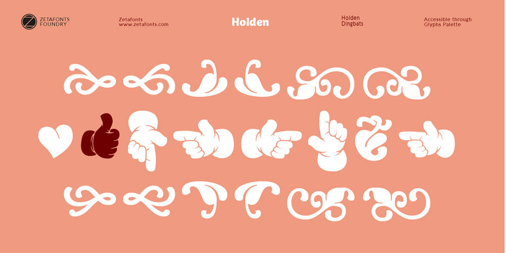 复古创意艺术杂志排版包装标题Logo设计圆角英文字体安装包 Holden Font Family_img_2