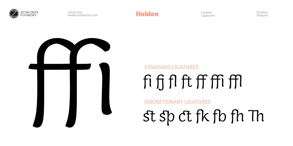 复古创意艺术杂志排版包装标题Logo设计圆角英文字体安装包 Holden Font Family_img_2