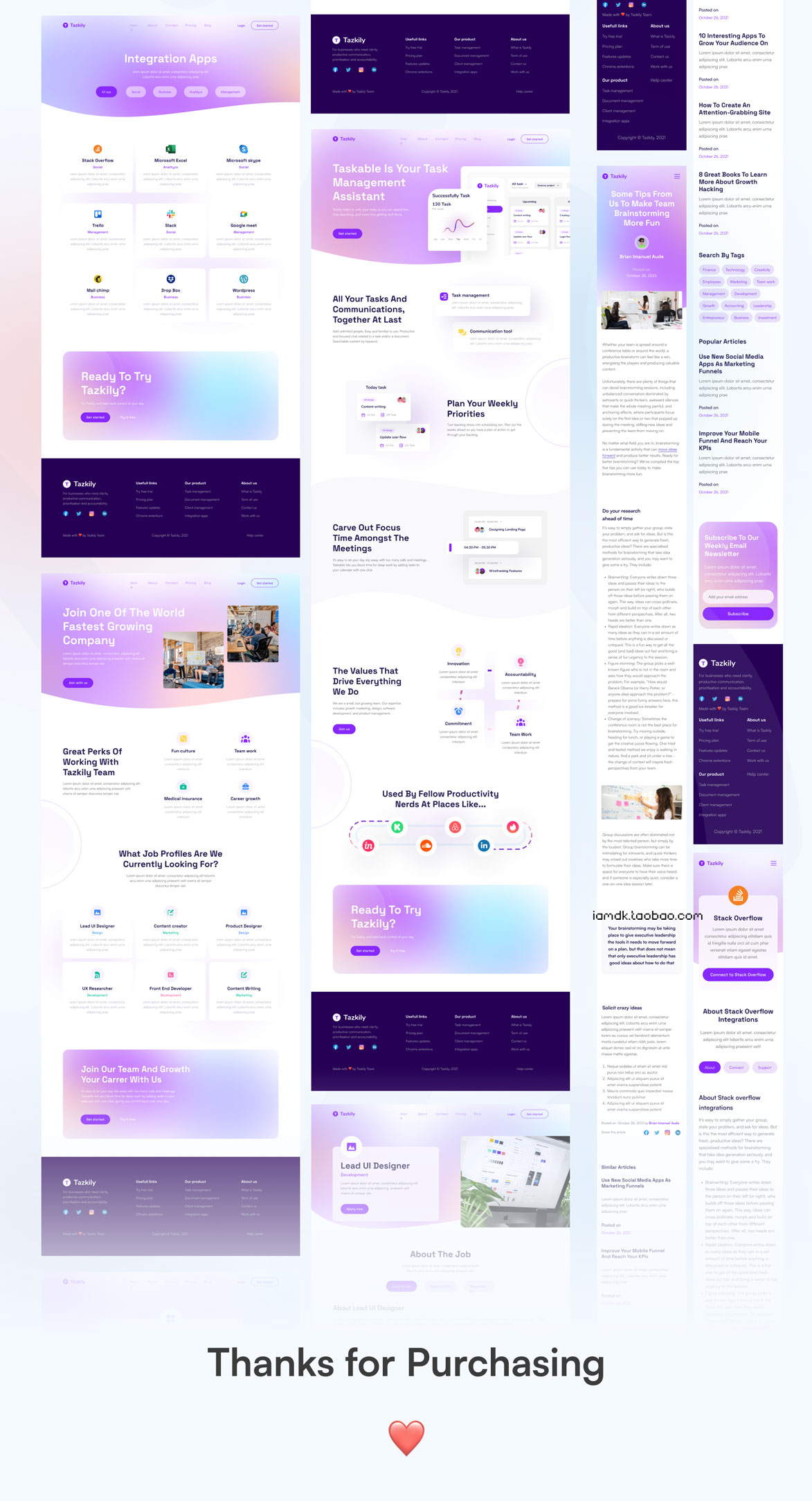 24款企业官网响应式SaaS网页界面设计自适应UI套件 Saascuy - Saas Landing Page UI KIT_img_2