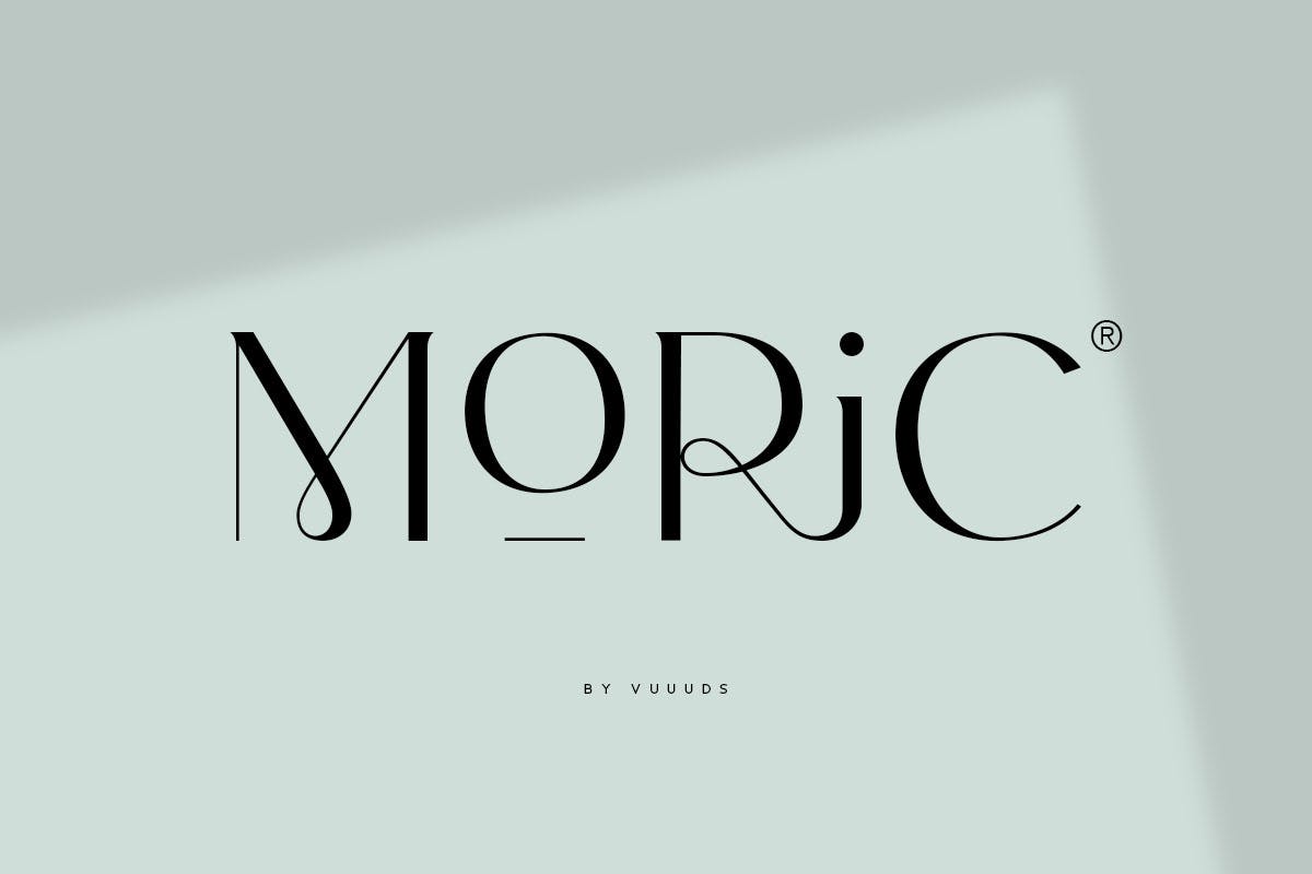 现代时尚杂志海报徽标logo设计衬线英文字体 Moric Font_img_2