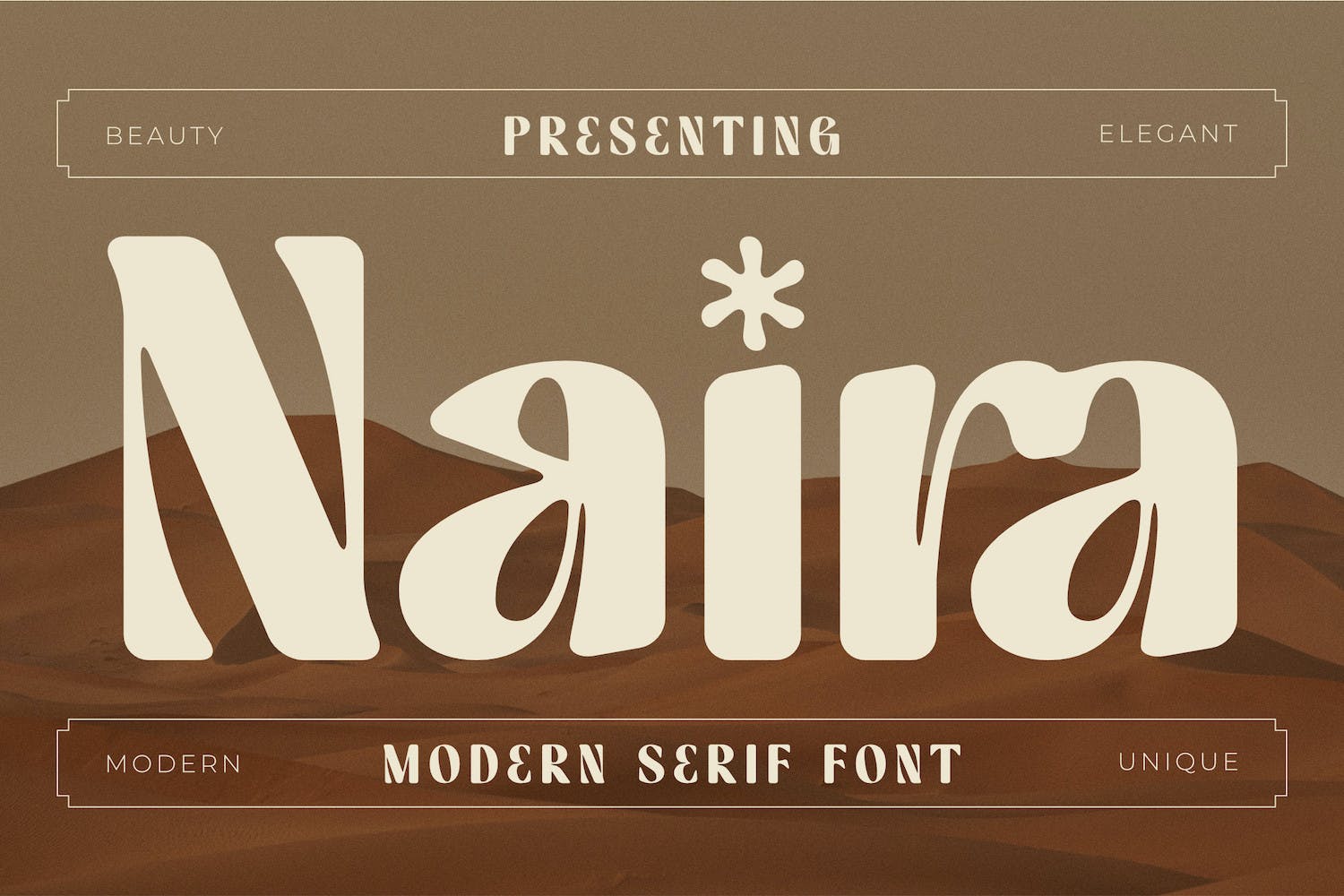 现代奢华品牌包装徽标logo设计衬线英文字体 Naira Font_img_2