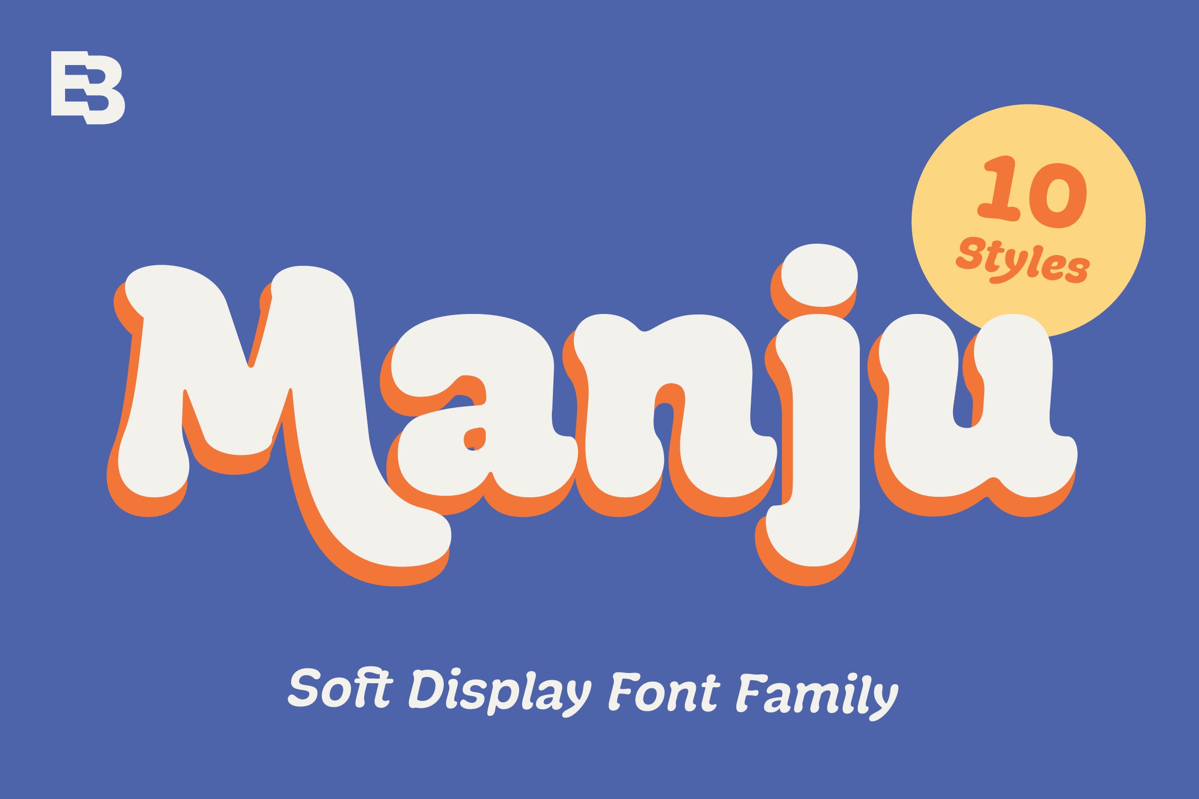 复古海报标题徽标logo设计衬线英文字体 Manju_img_2