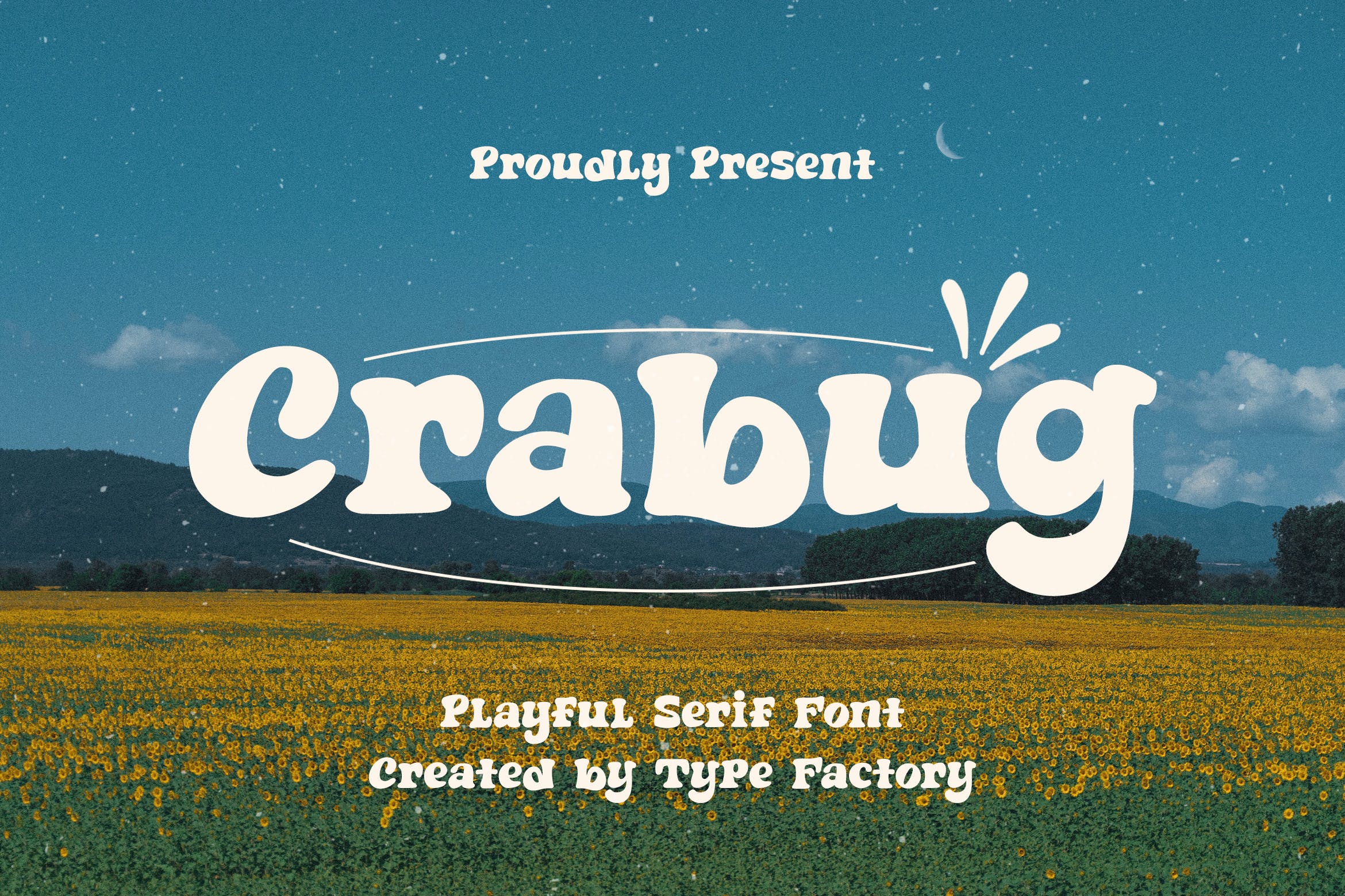 可爱卡通游戏电影标题设计衬线英文字体 Crabug - Playful Serif Font_img_2