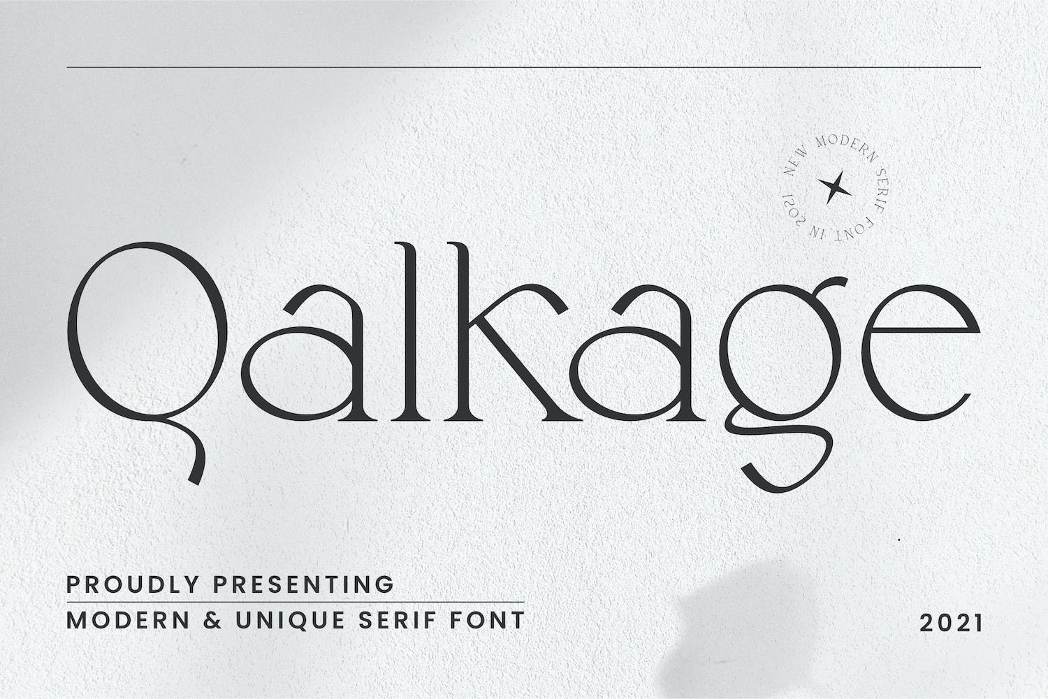 现代优雅品牌标签徽标logo设计衬线英文字体 Qalkage Font_img_2