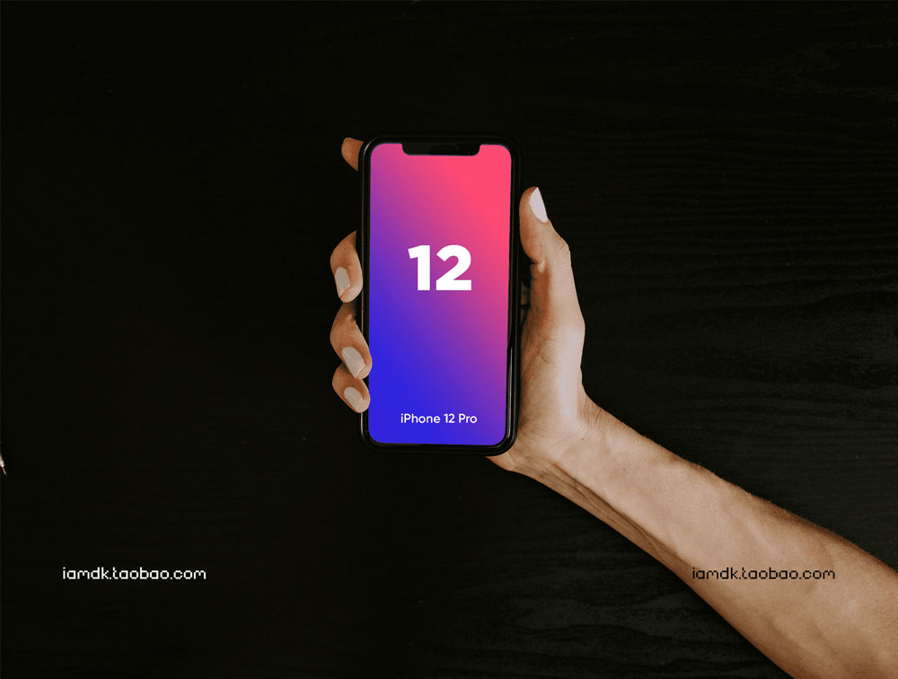 10款高质量苹果iPhone 12手机APP界面设计展示贴图样机模板 iPhone 12 Realistic Mockups_img_2