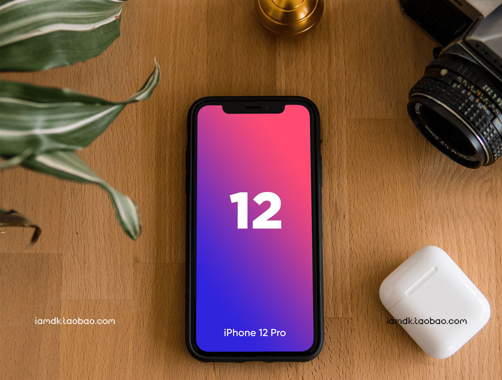 10款高质量苹果iPhone 12手机APP界面设计展示贴图样机模板 iPhone 12 Realistic Mockups_img_2