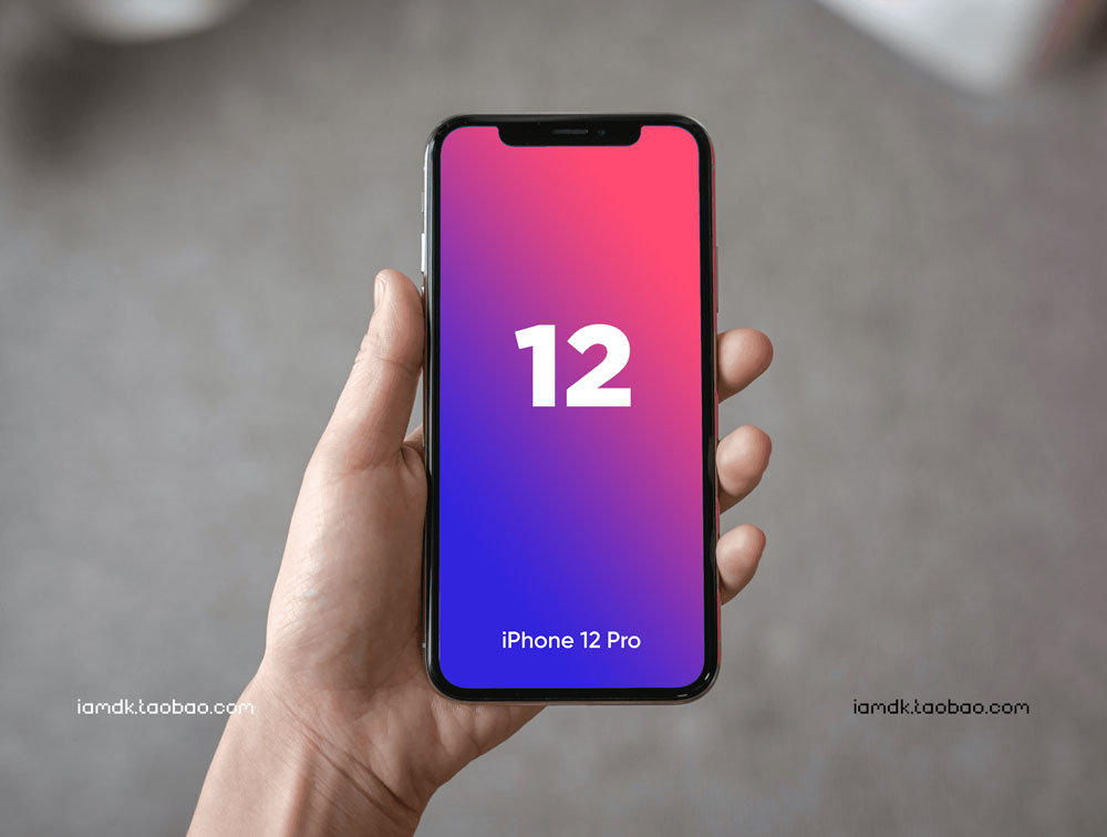 10款高质量苹果iPhone 12手机APP界面设计展示贴图样机模板 iPhone 12 Realistic Mockups_img_2