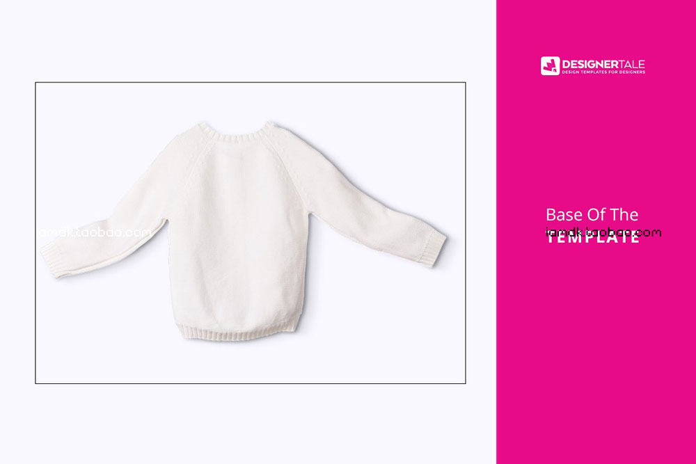 冬季针织毛衣印花图案设计PS贴图样机模板素材 Knitted Kids Jumper Mockup_img_2