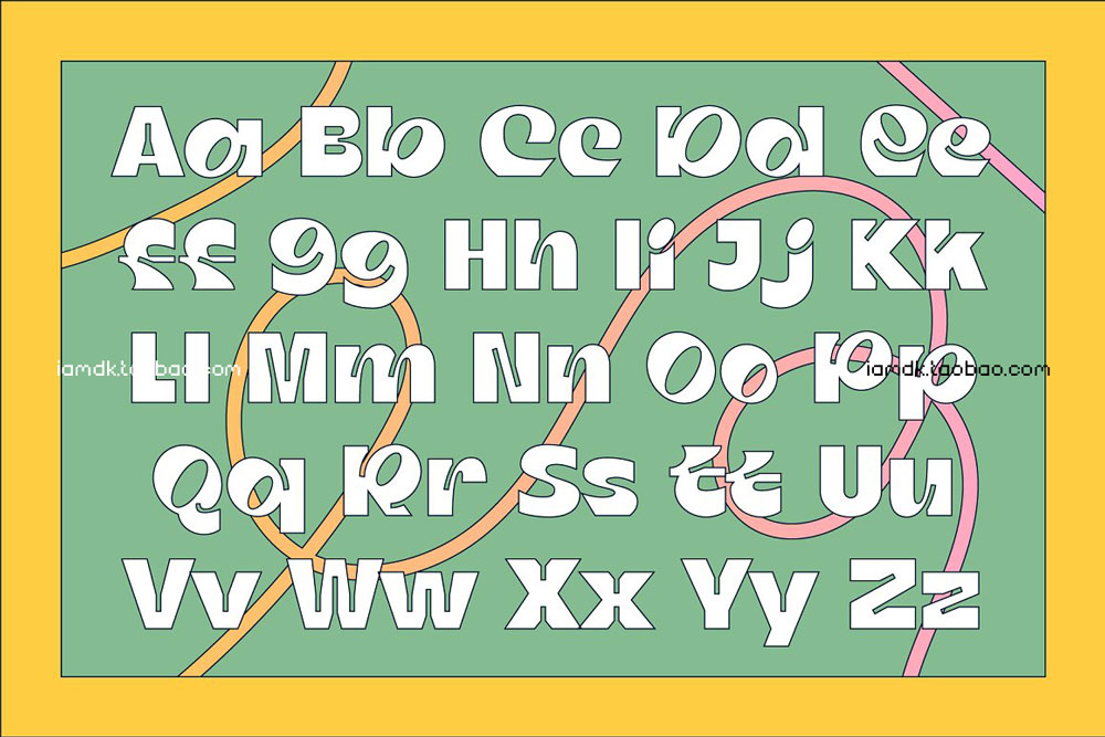 潮流复古趣味粗体逆反差海报画册AIPS英文字体安装包设计素材 Tumb Quirky Display Font_img_2