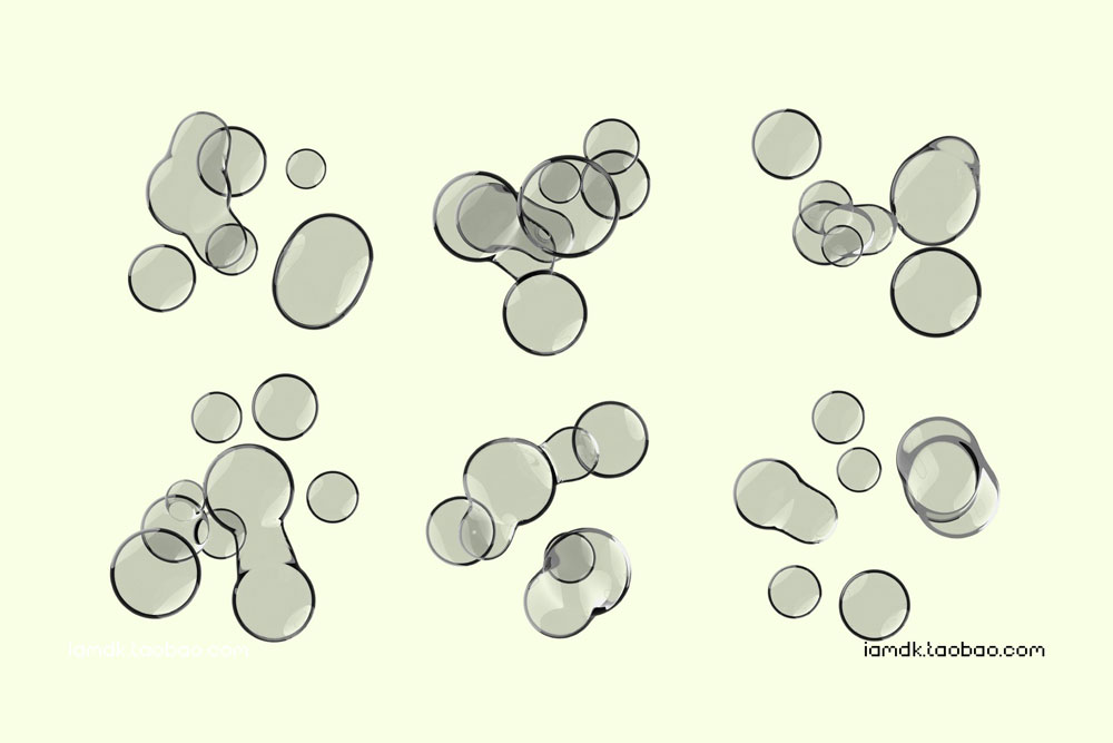 100款高清艺术抽象透明液态水滴玻璃背景底纹PNG免抠图片设计素材 Liquid Glass Texture Pack_img_2