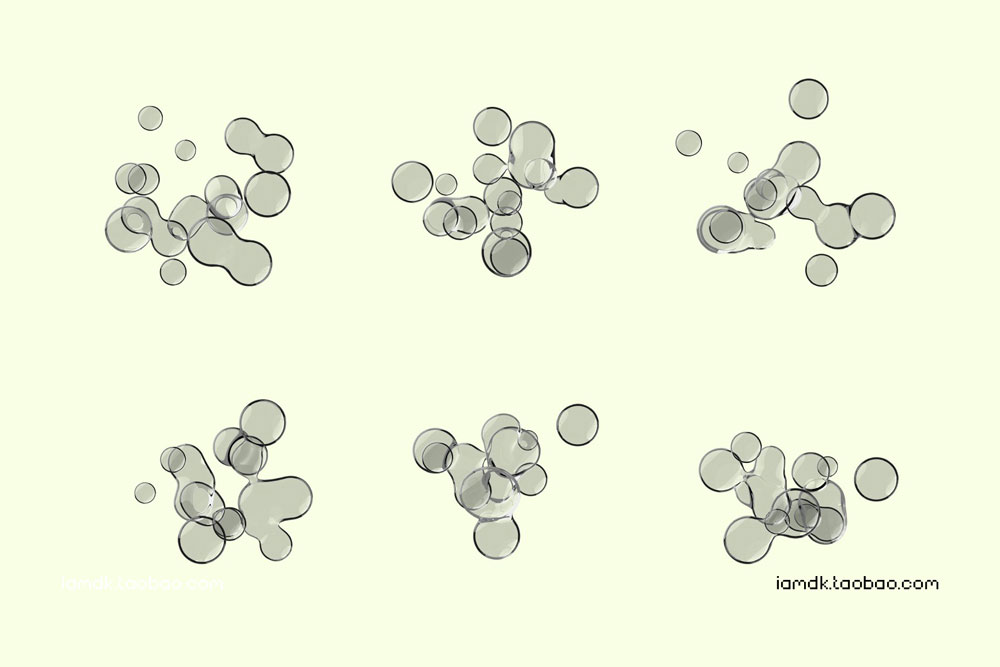 100款高清艺术抽象透明液态水滴玻璃背景底纹PNG免抠图片设计素材 Liquid Glass Texture Pack_img_2