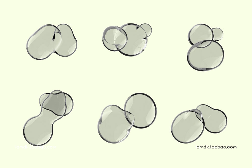 100款高清艺术抽象透明液态水滴玻璃背景底纹PNG免抠图片设计素材 Liquid Glass Texture Pack_img_2
