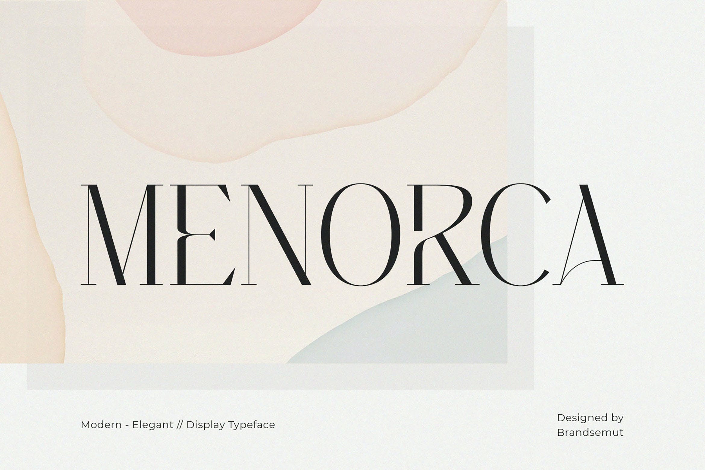 时尚优雅品牌邀请函徽标logo设计衬线英文字体 Menorca – Stylish Typeface_img_2