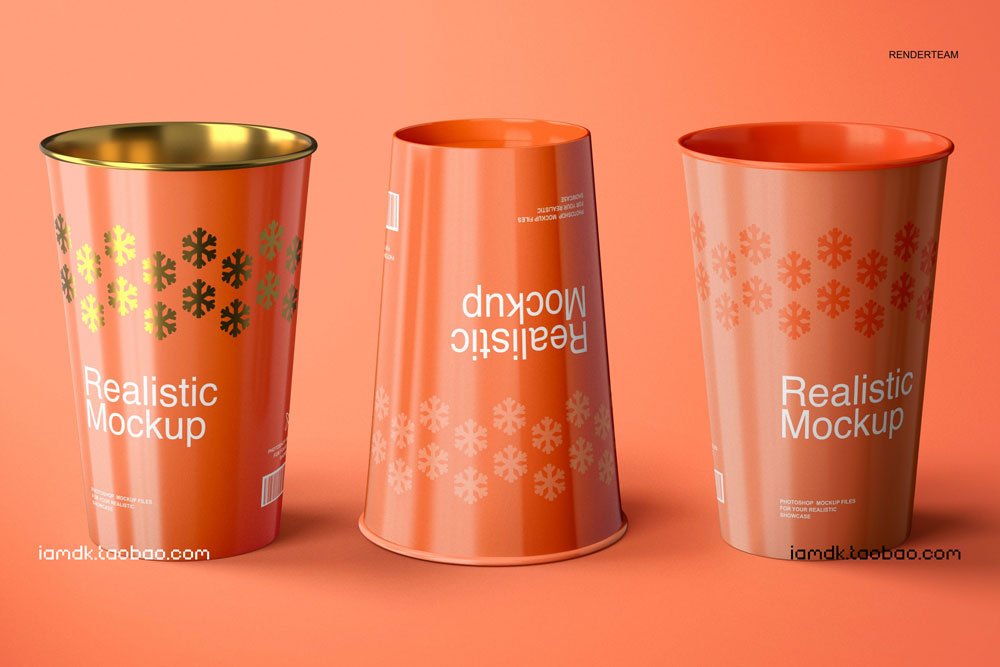 时尚一次性外卖咖啡纸杯标志Logo作品设计贴图样机素材 Paper Cup Mockup Set_img_2