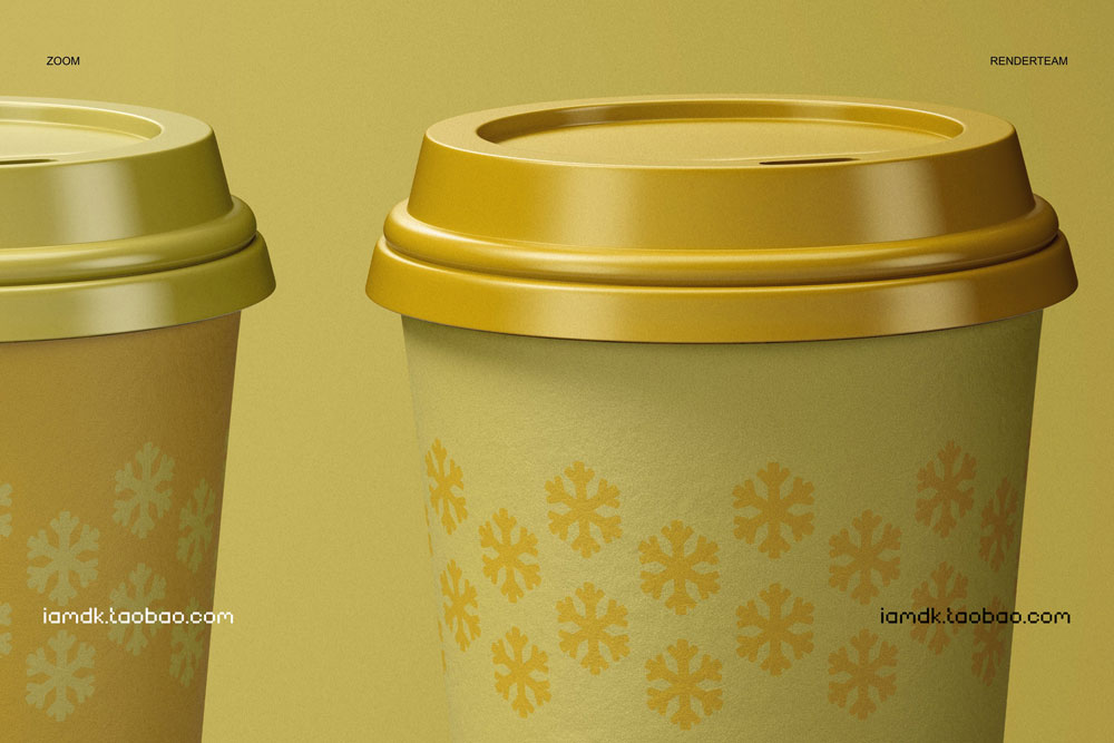 时尚一次性外卖咖啡纸杯标志Logo作品设计贴图样机素材 Paper Cup Mockup Set_img_2