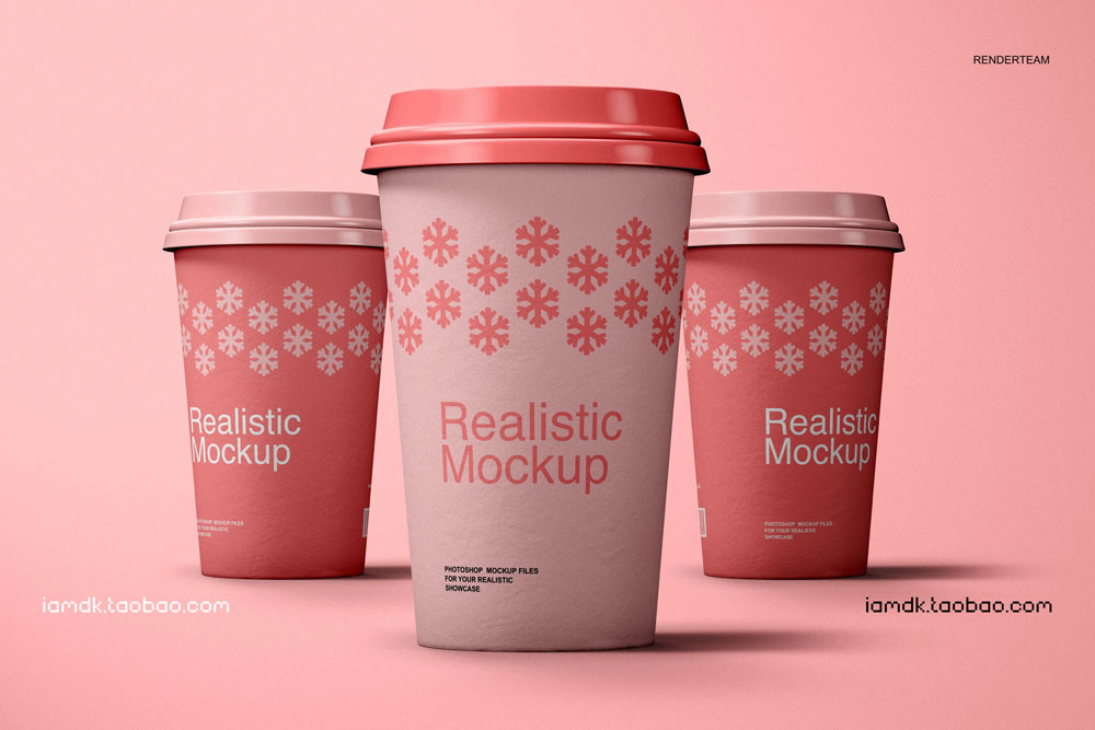 时尚一次性外卖咖啡纸杯标志Logo作品设计贴图样机素材 Paper Cup Mockup Set_img_2