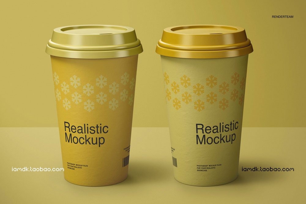 时尚一次性外卖咖啡纸杯标志Logo作品设计贴图样机素材 Paper Cup Mockup Set_img_2