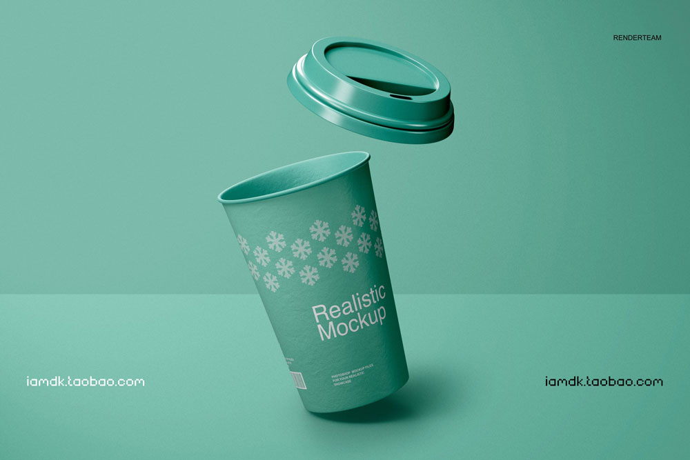 时尚一次性外卖咖啡纸杯标志Logo作品设计贴图样机素材 Paper Cup Mockup Set_img_2