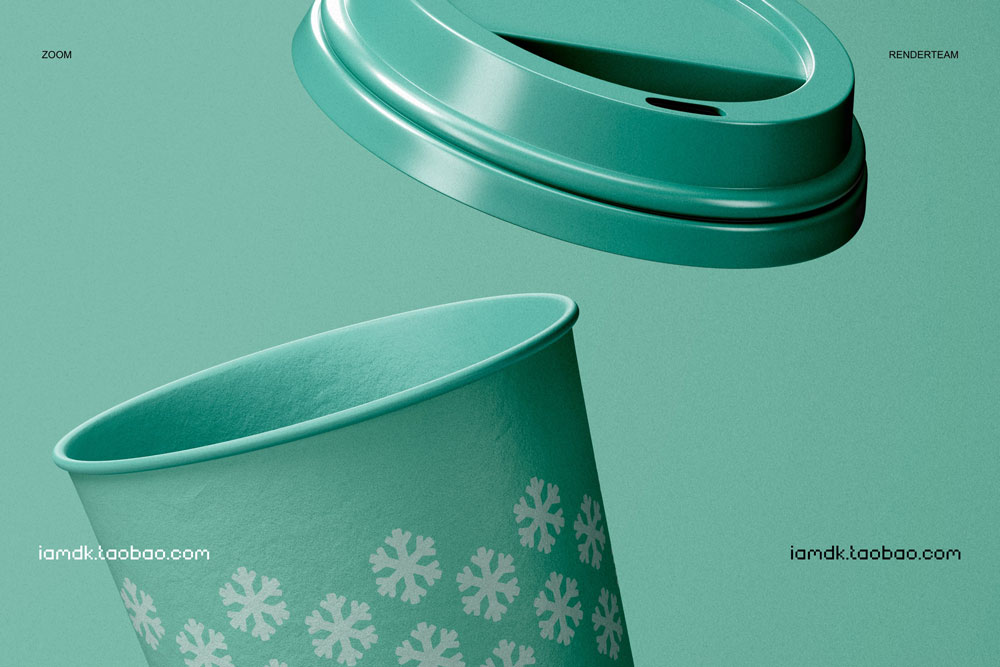 时尚一次性外卖咖啡纸杯标志Logo作品设计贴图样机素材 Paper Cup Mockup Set_img_2