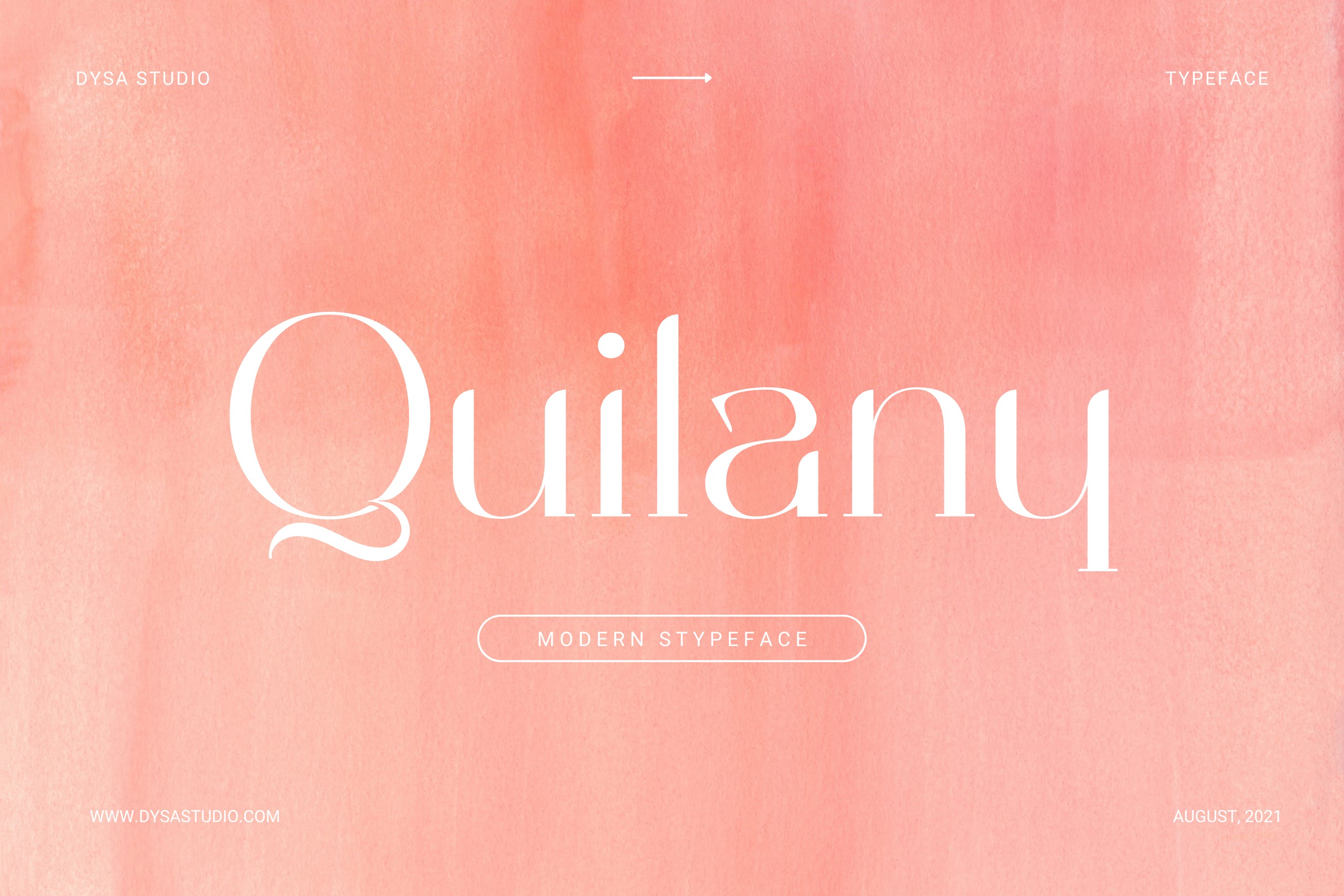 现代品牌海报徽标logo设计衬线英文字体 Quilany_img_2