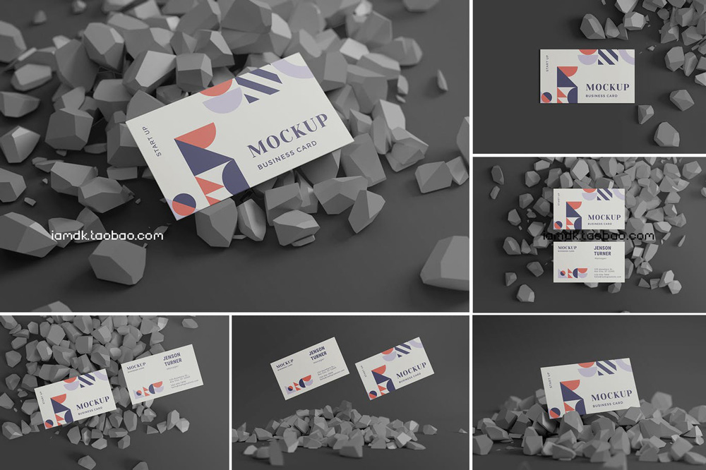 时尚商务名片卡片品牌Logo设计贴图样机模板素材 Fashionable Business Card Mockup_img_2