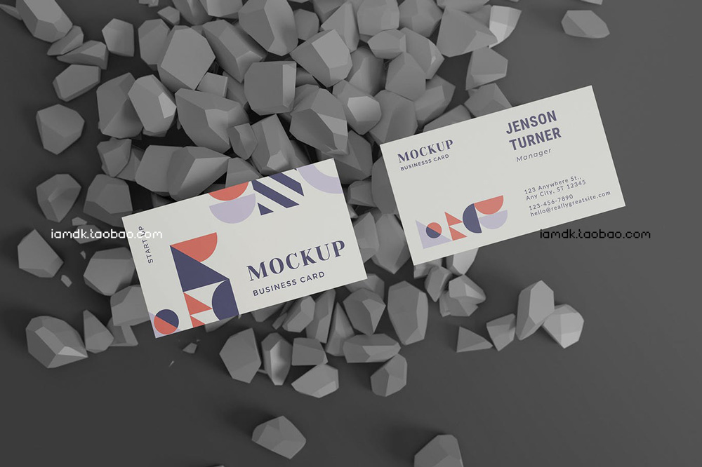 时尚商务名片卡片品牌Logo设计贴图样机模板素材 Fashionable Business Card Mockup_img_2