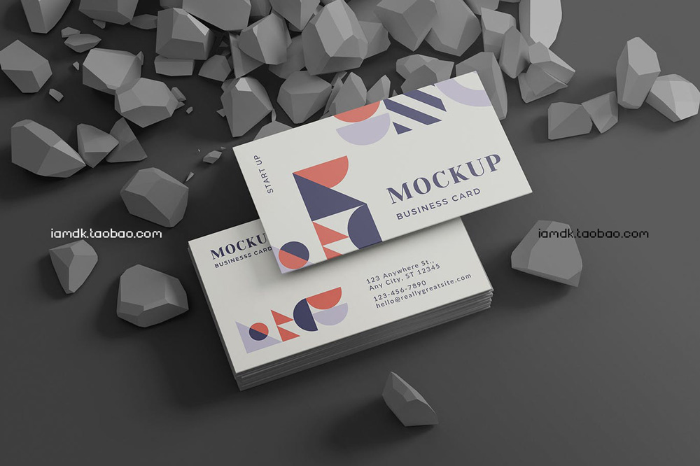 时尚商务名片卡片品牌Logo设计贴图样机模板素材 Fashionable Business Card Mockup_img_2