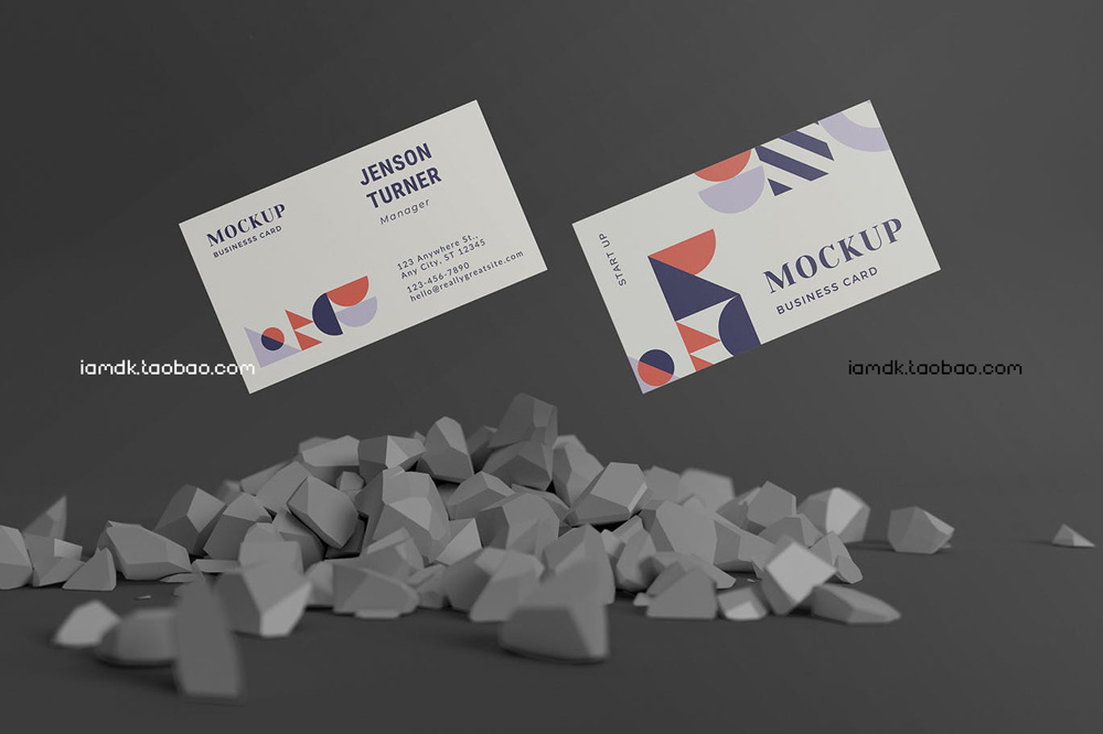 时尚商务名片卡片品牌Logo设计贴图样机模板素材 Fashionable Business Card Mockup_img_2