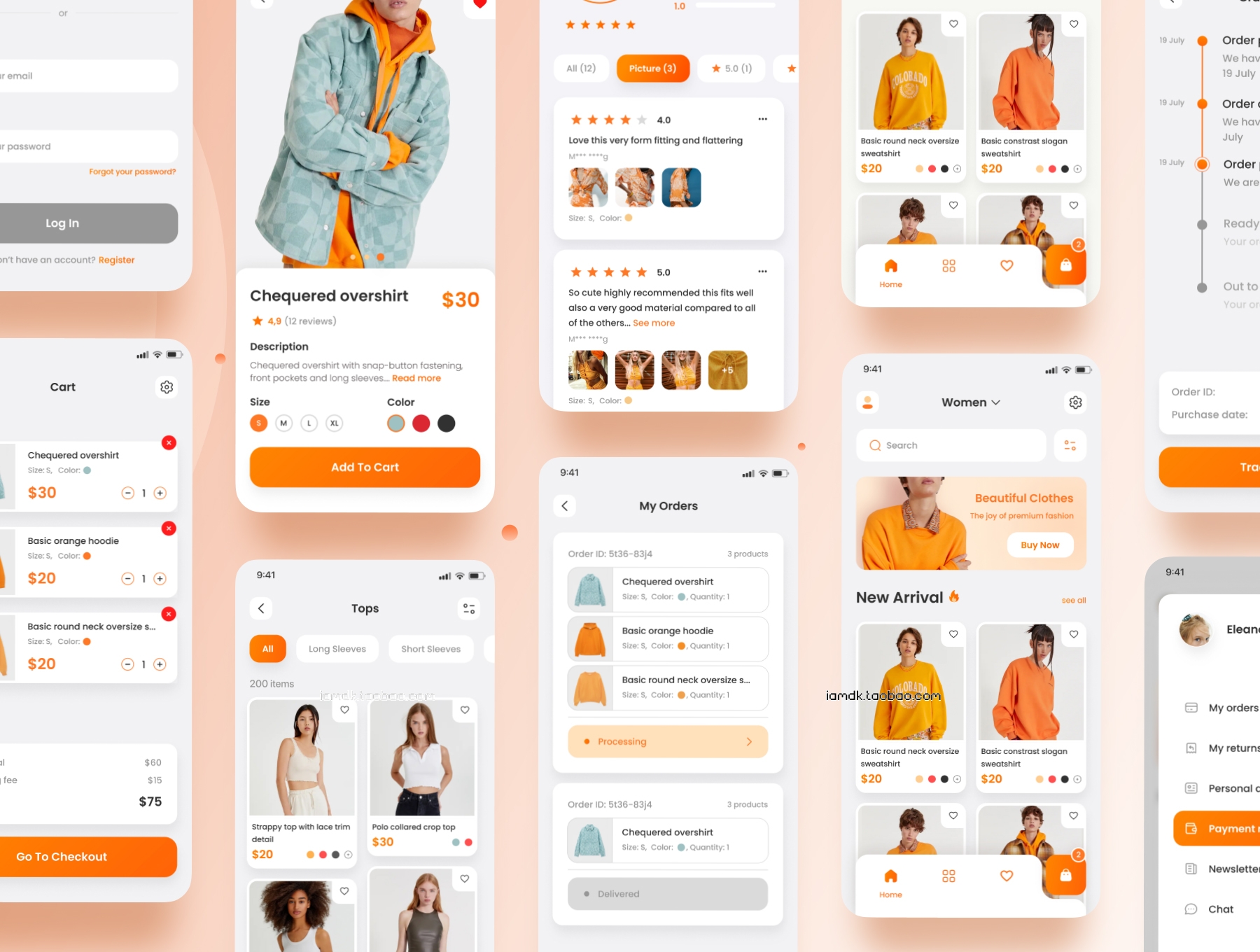 时尚服装主题APP应用程序UI界面设计套件 Spoon - Fashion Store UI Kit_img_2