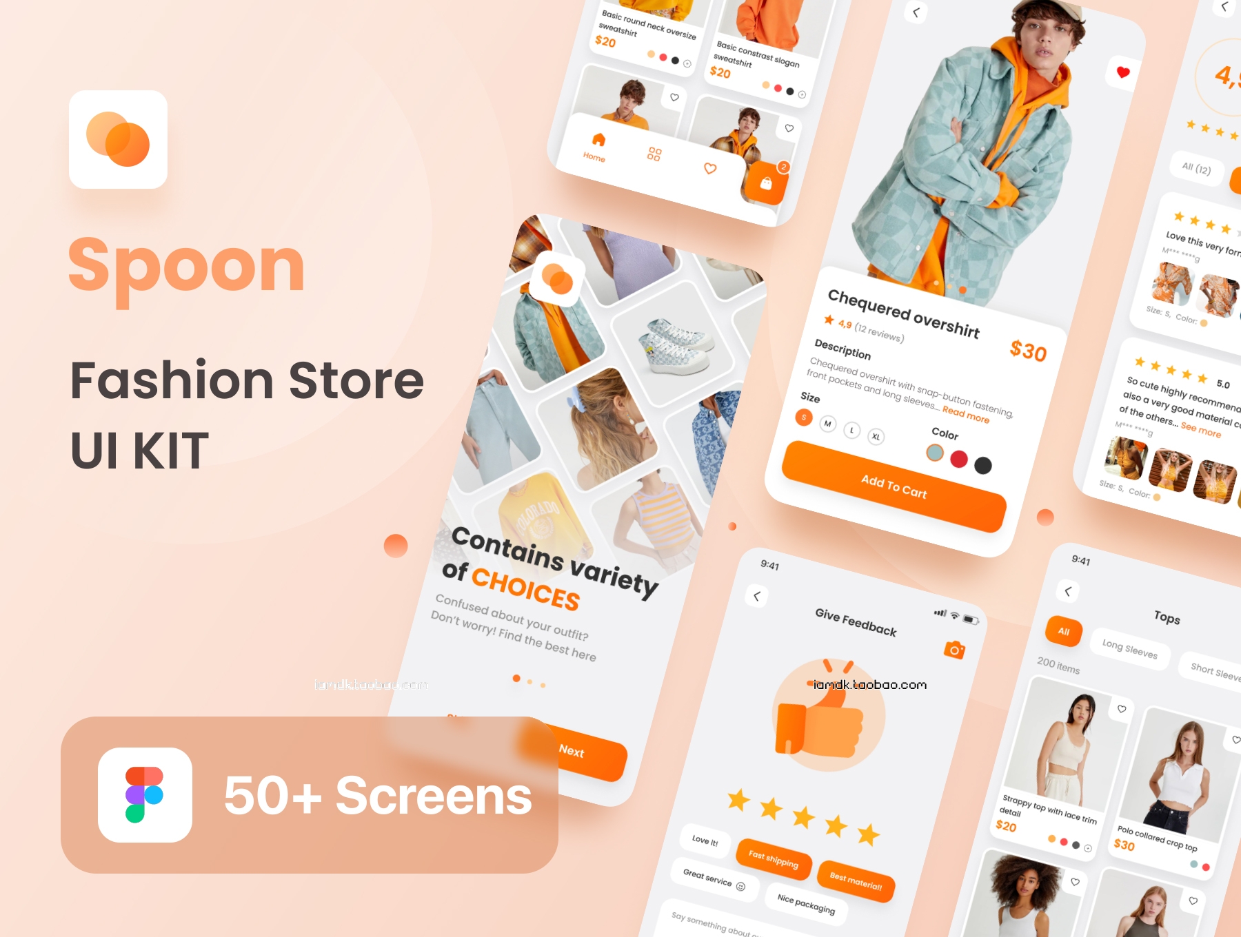 时尚服装主题APP应用程序UI界面设计套件 Spoon - Fashion Store UI Kit_img_2