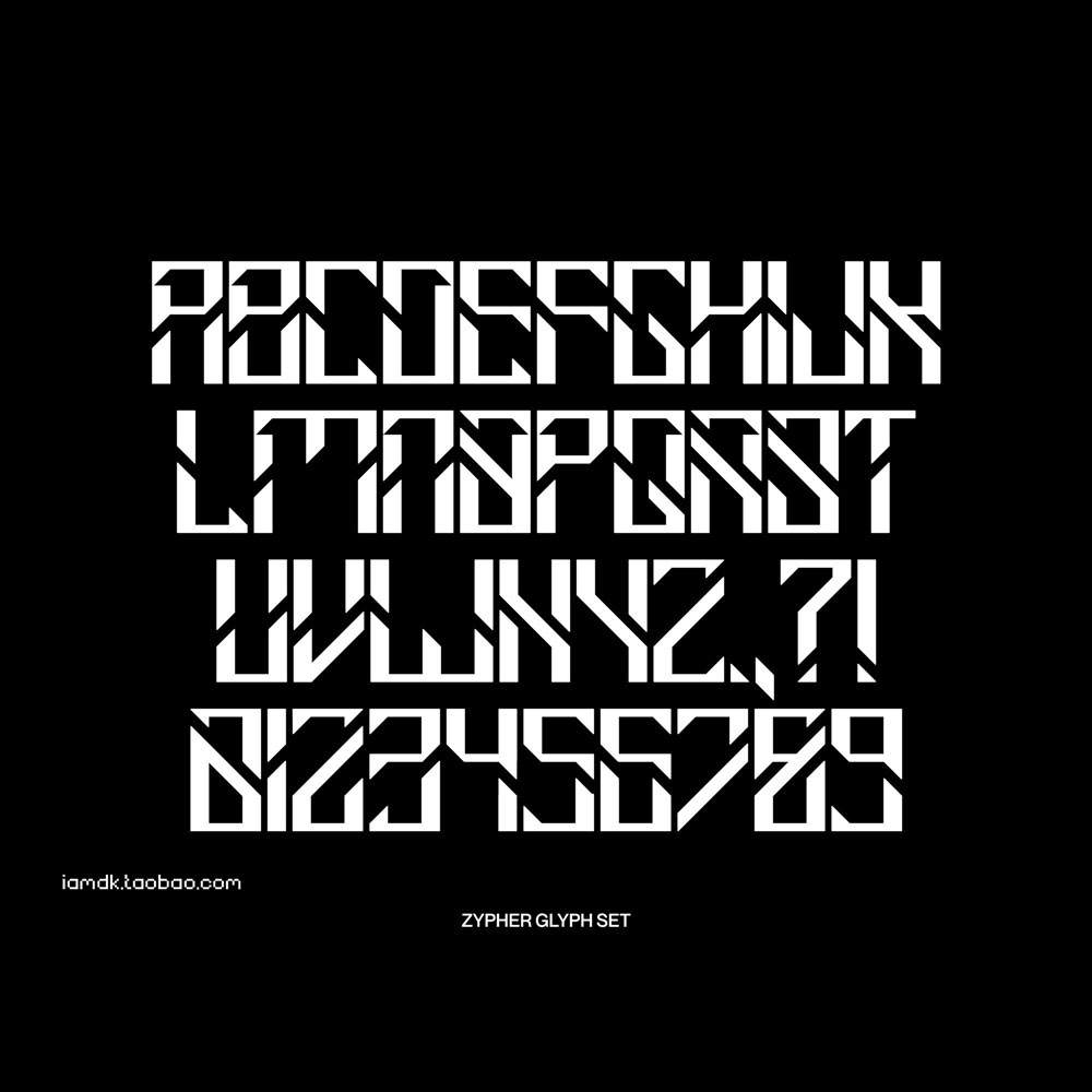 未来机能赛博朋克个性电音风高级PSAI英文字体安装包设计素材 ADVM - Futuristic Typeface Pack_img_2