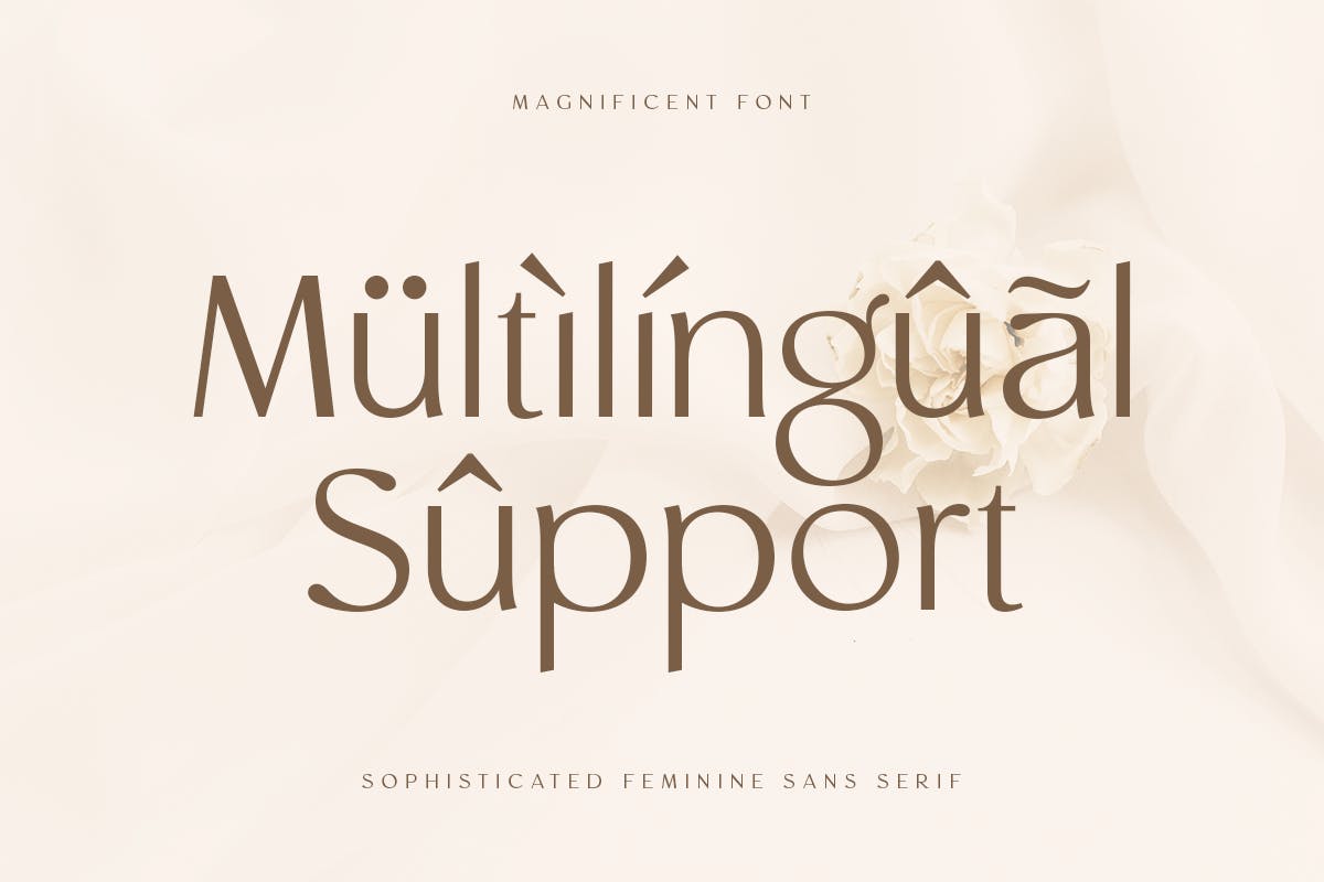 现代复古品牌婚礼徽标logo设计无衬线英文字体 Magnificent - Modern Feminine Vintage Font_img_2