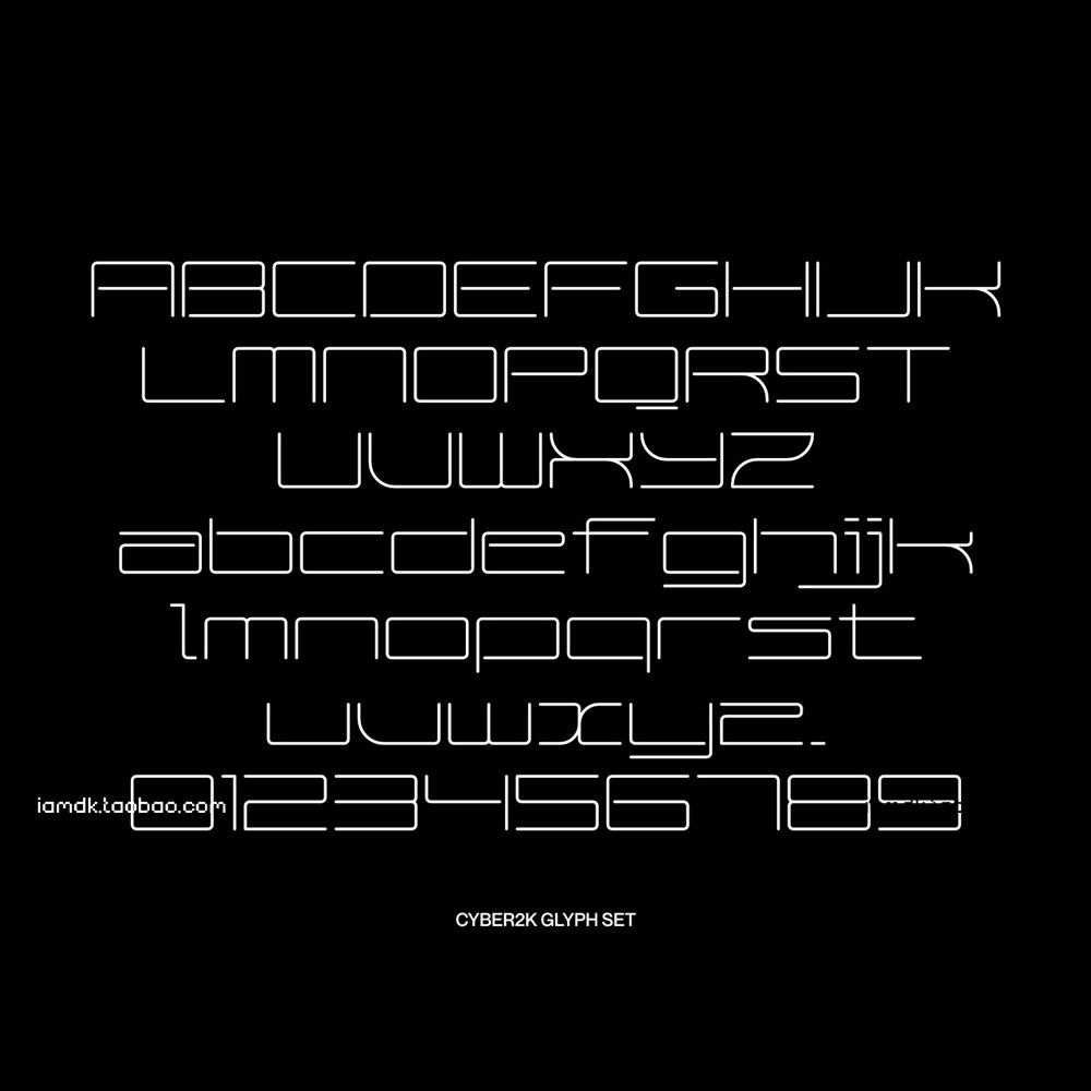 未来机能赛博朋克个性电音风高级PSAI英文字体安装包设计素材 ADVM - Futuristic Typeface Pack_img_2