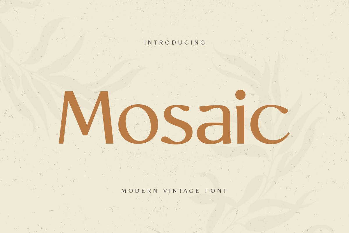 现代复古品牌海报标识设计衬线英文字体 Mosaic - Modern Vintage Font_img_2