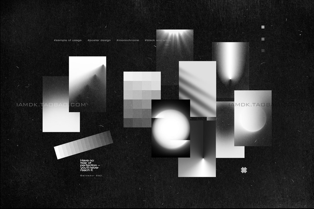 酸性黑白渐变模糊艺术抽象网格几何图形海报背景底纹图片设计素材 Inartflow - Graphics Pack_img_2