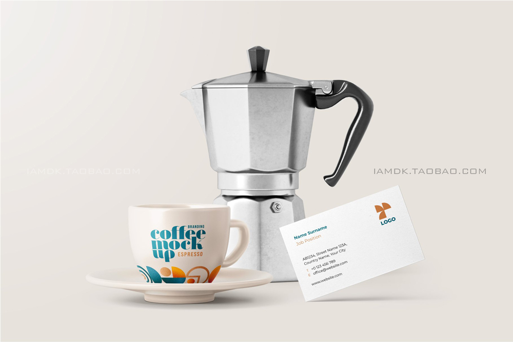 30款咖啡品牌VI设计名片包装袋纸杯马克杯贴图样机模板 Coffee Branding Mockup Bundle_img_2