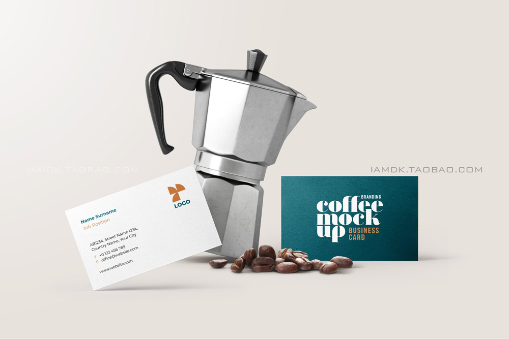 30款咖啡品牌VI设计名片包装袋纸杯马克杯贴图样机模板 Coffee Branding Mockup Bundle_img_2