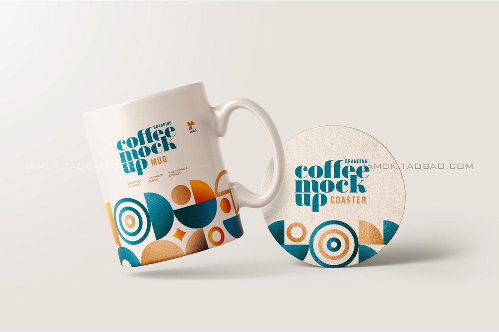 30款咖啡品牌VI设计名片包装袋纸杯马克杯贴图样机模板 Coffee Branding Mockup Bundle_img_2