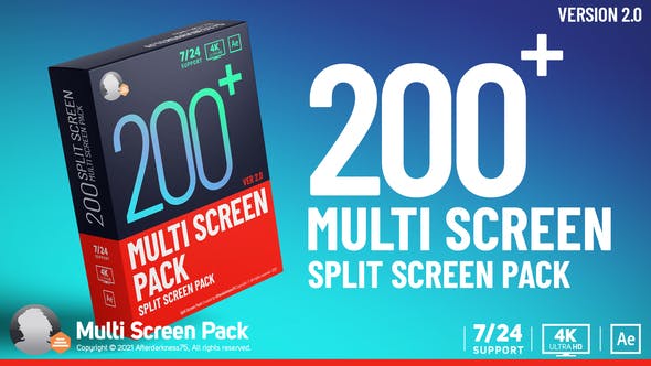 AE模板 200组照片视频分屏特效动画素材 Videohive - Multi Screen Pack V2_img_3