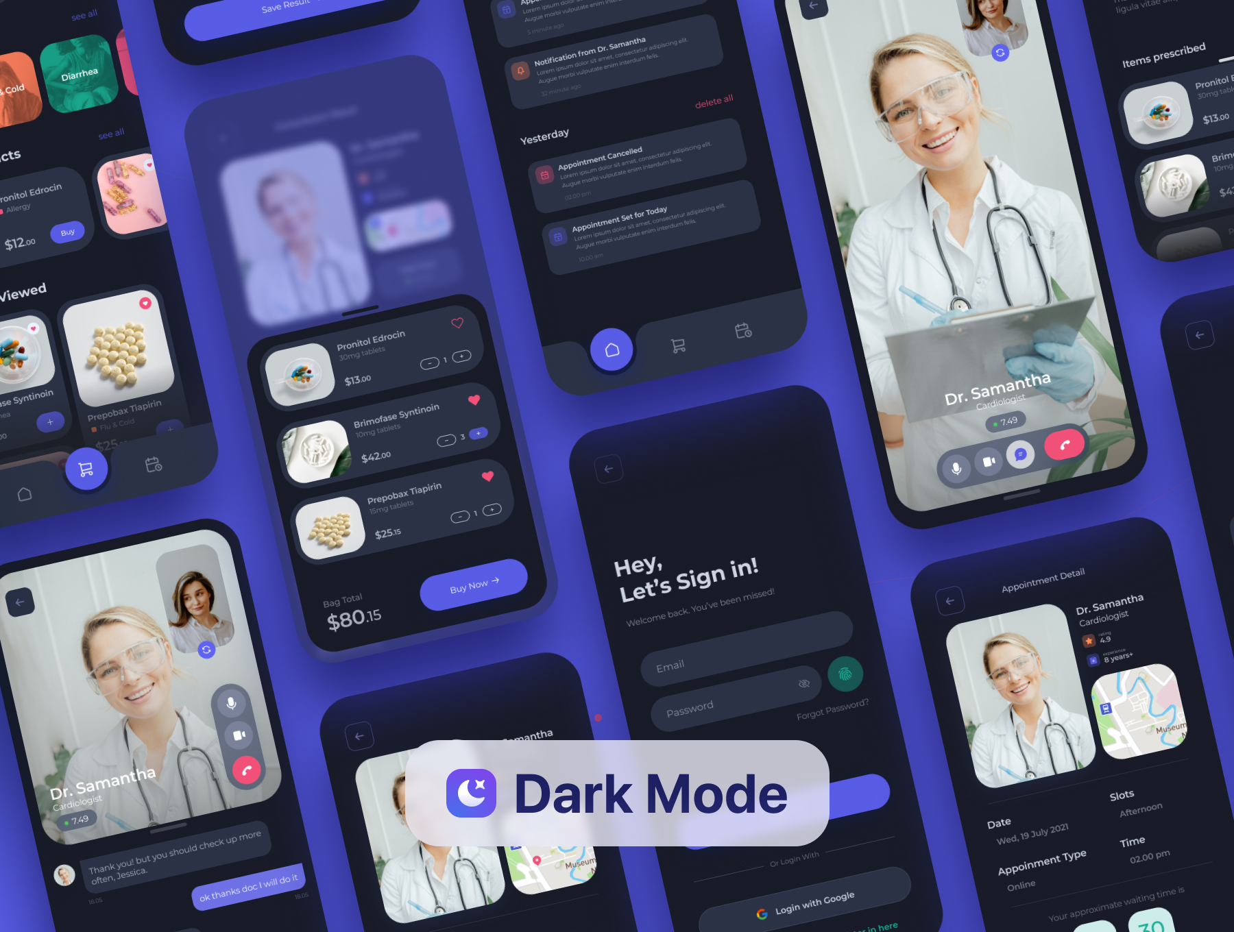 在线医生咨询买药应用程序设计APP UI套件 Pocket doc - Online Doctor Consultation App UI Kit_img_2