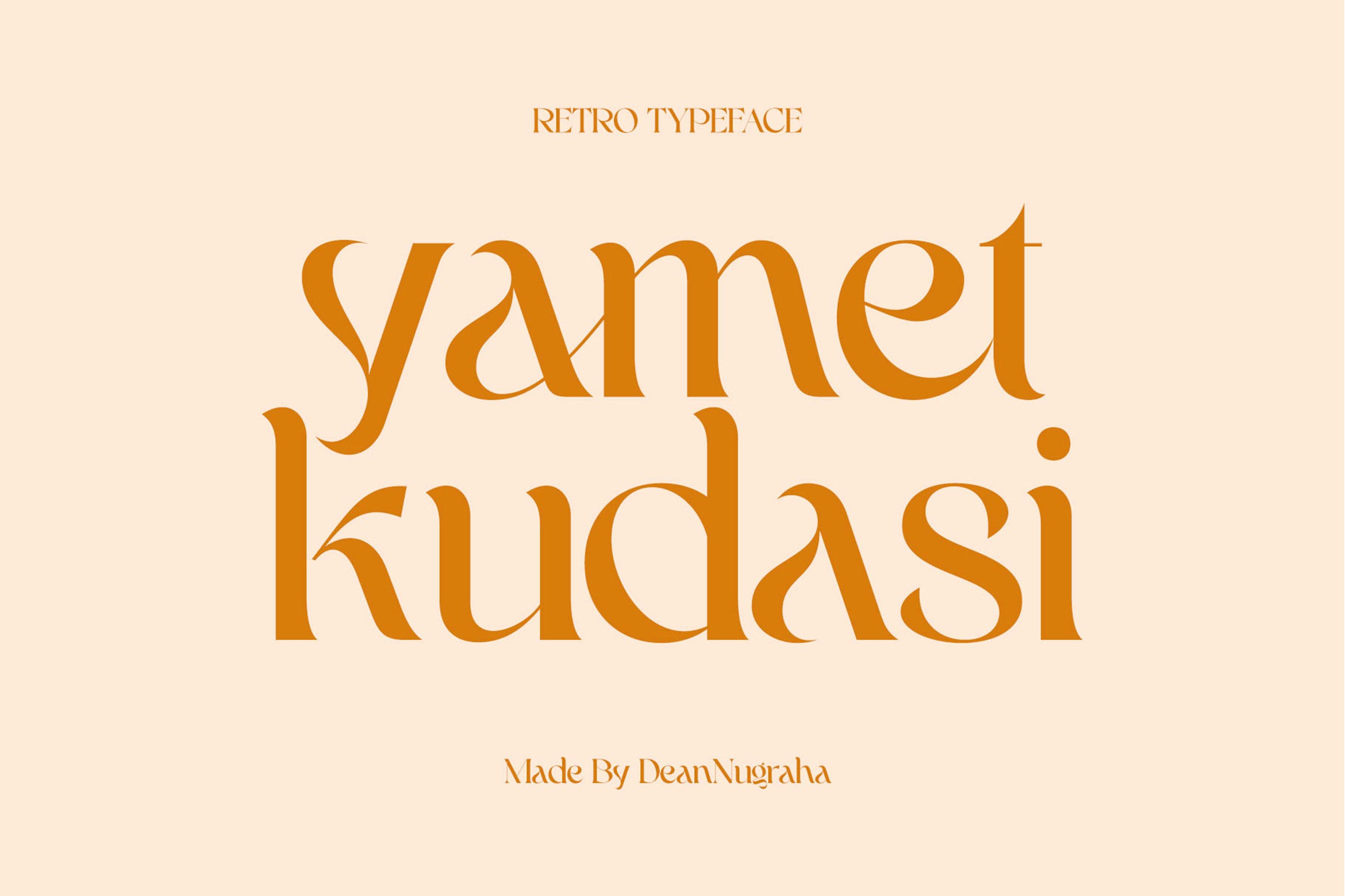 现代复古品牌标题徽标logo设计衬线英文字体 Yamet Kudasi_img_2