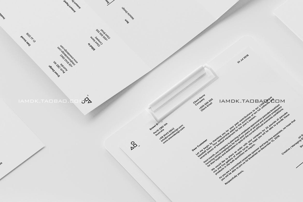 品牌VI标志Logo设计白色办公用品展示贴图样机 Minimal White Brand Mockup Pack_img_2