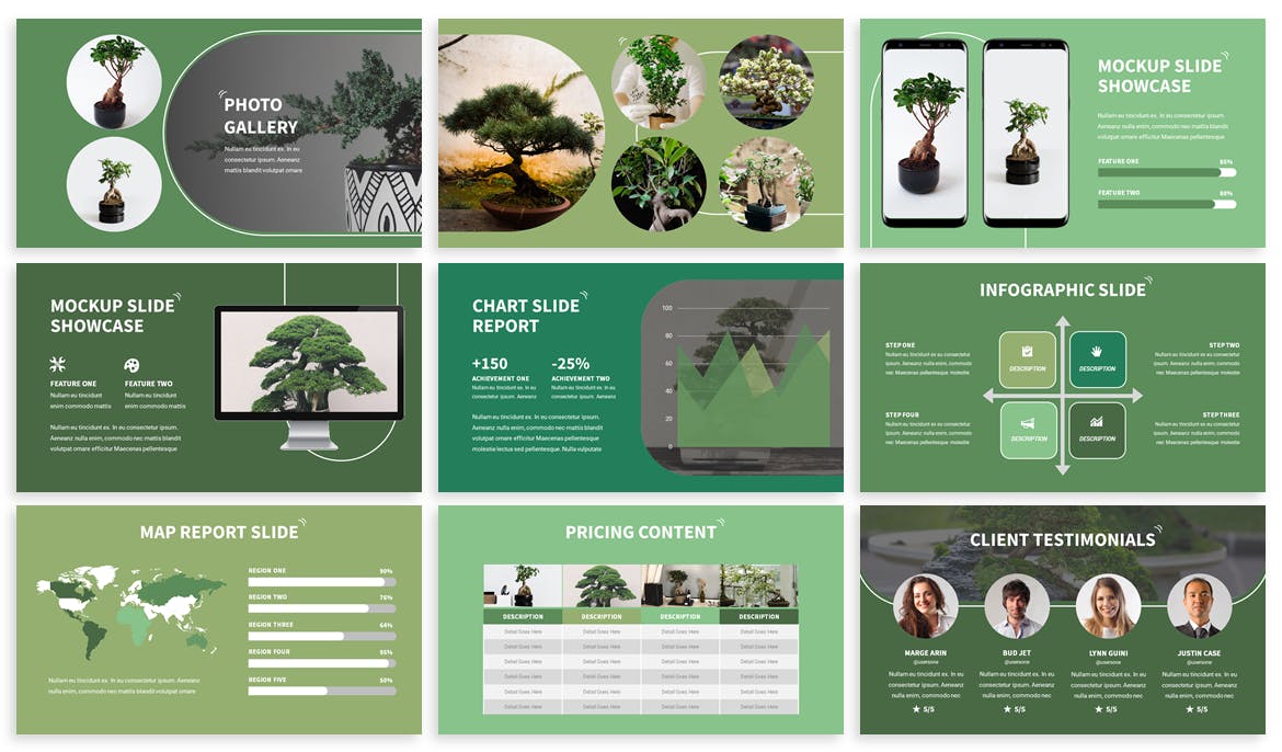 现代简约企业营销策划提案简报设计ppt+keynote模板 Siera - Eco Plant ppt+keynote Template_img_2