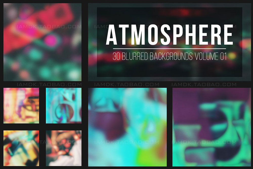 先锋潮流迷幻模糊肌理炫彩城市渐变视觉冲击背景图设计素材 Atmosphere - 30 Backgrounds Vol. 01_img_2